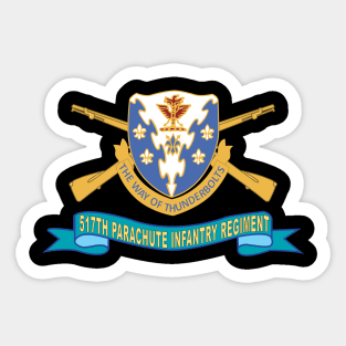 517th Parachute Infantry Regiment - DUI w Br - Ribbon X 300 Sticker